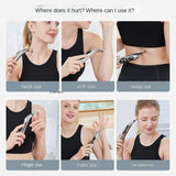 Charge three acupuncture head of the first five stick to nine charging laser meridian massage pen