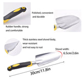 Garden Trowel Hand Shovel with Soft Rubberized Non-Slip Ergonomic Handle for Planting Transplanting, Weeding, Moving and Smoothing Soil-Gardening Gift (Shovel)