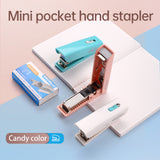 Effortless Desktop HandHeld Office Stapler 15 Sheet Capacity Support 24/6 or 26/6 Staple with Staples Remover