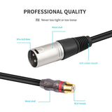 30Cm RCA Female To 3Pin XLR Male Shielded Converter Audio Adapter Patch Cable