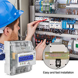 1 Piece 3 Phase 4P Kwh Meter Energy Meter Digital Electric Power Meter Electricity Usage Monitor 230 / 400V 5-100A