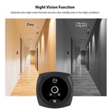 4.5-inch Peephole Camera for Apartment Door - 2MP LCD Digital Viewer, 135 Degree, Human Body Detection, Color Doorbell