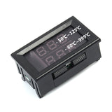 DC 12V 24V -60C~+999C Dual Thermometer Digital Display High Temperature LED TEMP Meter K-type Thermocouple Sensor Monitor