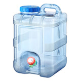 7.5/10/15L Large Capacity Pure Buckets Container With Faucet Portable Driving Tan Emergency Water Storage
