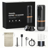 Portable Car Espresso Maker - For Nespresso Gusto Capsules and Coffee Powder, Ideal for Travel and Picnic