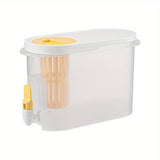 1pc, Large Capacity Cold Kettle with Faucet - Refrigerator Fruit Teapot for Beverages and Lemonade - Kitchen Accessory