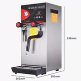 Fully Automatic Frother Commercial Steam Water Boier Milhake Foam hine Dual Display Milk Tea Shop Equipment
