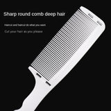 1 Set Positioning Comb Salon Hairdressing Clipper Curved Comb For Men Hair Styling Tool White