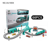 2024 New DIY Rail Car Children Toys Puzzle Assembled Railway Building Block Track Magnetic Train Set For Kids Gifts