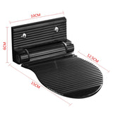 Shower Footstool  Black/Silver Aluminium Alloy Wall Mounted Footrest Step Anti-Slip Footrest  Bathroom Rest Pedestal Footstool
