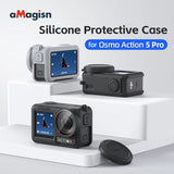Protective Full Cover Silicone Case Sleeve Shell Lens Cap For DJI Action 5 Pro Camera Accesso