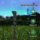 Rain Chain Adapter Anchoring Stake Black Powder-Coated Metal Garden Downspout Substitution Outdoor Decoration For Yard