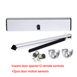 2 Remote controls Automatic system swing gate opener closer operator motor for home Office Supermarket door