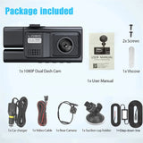 1080P Dash Cam 3Channel Front Rear Inside Camera WiFi Driving Video Recorder Loop Recording 24H Parking Monitor Car DVR