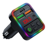 P18 Bluetooth-compatible 5.0 Multifunctional Car Kit FM Transmitter Audio Receiver MP3 Player 3.1A 2 USB Fast Charging