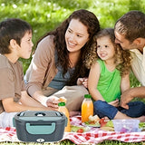 1set Electric Lunch Box Stainless Steel Food Warmer Bento Container Multifunctional Household Car Dual-purpose 2-in-1 Stainless Steel
