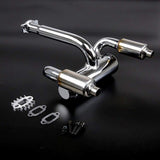 CNC Metal 2X Twin Exhaust Pipe with Muffler for 1/5 HPI Rovan Ba 5B 5T 5SC RC
