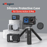 Protective Full Cover Silicone Case Sleeve Shell Lens Cap For DJI Action 5 Pro Camera Accesso