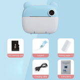 Children Digital for Kids Thermal Print Instant Photo Printing Camera Video Toys+32G Memory Card