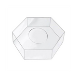 Acrylic Display Hexagonal Tray DIY Refillable Board Base Clear Cake Stand Decor Tools 20X20X10CM