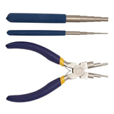 Tool Kit With Mandrel 6-In-1 Making Pliers For Jewelry Winding And Jump Ring