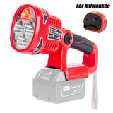 9inch 12W 1120LM Emergency LED Work Light for Milwaukee 14.4V-20V Li-ion Battery Super Bright Portable Handheld Flashlight