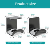 Universal Headphone Stand Adhensive Plastic Wall Mount Hanger Under Desk Headset Rack Holder Support For Gaming Earphone Bracket