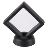 Coin Box - Set Of 30 3D Floating Frame Display Holder with Stands for , AA Medallions, Jewelry, Black