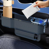 3 In1 Storage Box Reusable Divider Crevice Pockets Car Seat Plug Strip Gaps Filler Support Wireless Charger For Phone