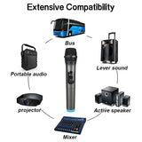 4 channel wireless microphone Karaoke Mic Fixed Frequency with Rechargeable Receiver Battery For Home Party Speaker Performance