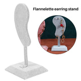 Fashion Stand Multi-Color Microfiber Earring Holder Ear Clip Stud Jewelry Display Organizer Stand-Gray