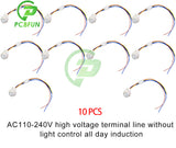 1-10pcs LED PIR Sensor Detector Smart Switch 220V 110V Infrared Human Body Motion Time Delay Mode Lighting Induction Automatic
