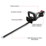 21 Inch Dual-Action Blade Grass Cordless 21V Battery Bush Electric Hedge Trimmer for Pruning