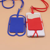 For Smartphones Silicone Sports Mobile Ring Holder Case Cell Phone Neck Strap Lanyard Key Rope