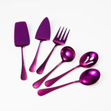 6pcs Stainless Steel Kitchen Utensils Set, Golden Serving Spoon Slotted Spoon Slotted Spatula Flat Turner Dinner