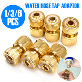 Brass-Coated Adapter 1/2" Quick Connect Swivel Garden Coupg System for Watering Irrigation Hose Connector