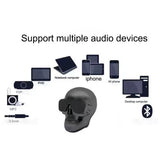 Portable Mini Skull Head Speaker Wireless Bluetooth Stereo Speaker HD Bass Speaker