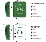 LEKATO Wireless IEM System with Transmitter Receiver Wireless in-Ear Monitor System 2.4Ghz Automatic for Studio Live (MS-1G)