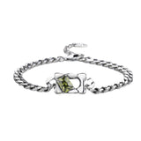 S925 Sterling Silver Geometric Diamond Vintage Bracelet