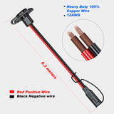 3PCS 30CM 12AWG To SAE Extension Cord Weatherproof Sidewall Port Flush Mount for Lawn Motors Cars Trucks RVs Motorcycles