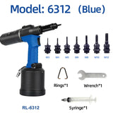 Lightweight Pneumatic Riveter Fully Automatic Rivet Nut Gun M3 to M12 Air Hydraulic Industrial Riveting Tool Upgraded RL-6312