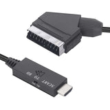 Portable Scart To HD-Compatible Converter Video Audio Adapter for HDTV DVD TV