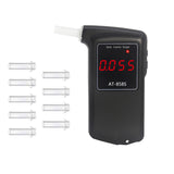 Professional Breathalyzer Portable Digital Breath Meter with 10pcs Mouthpieces Alcohol Tester