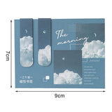 Series Double-sided Magnet Bookmark Romantic Cloud Sky Landscape Magnetic Bookmar Book Lovers for Reading
