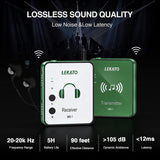 LEKATO Wireless IEM System with Transmitter Receiver Wireless in-Ear Monitor System 2.4Ghz Automatic for Studio Live (MS-1G)