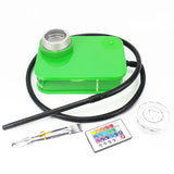 CRUSHER LED Smoking Hookah Set Grass Bowl Charcoal Burning Herb Water Filtration Pipe Tobacco Shop Accessories