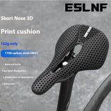 ESLNF 3D Printed Bike Carbon Saddle162g Super Light Road MTB Racing Saddles Bicycle Seat Cushion Cycg Seating Parts