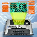 10A/30A/40A/50A/60A 12V-60V Step-down MPPT Solar Controller LCD Dual USB Bluetooth APP 18V-150V Wide Voltage Charge Regulator