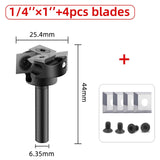Spoilboard Surfacing 2+2 Inserts Planing Leveler Slab Flattening Router Bit Woodworking Milg Cutter