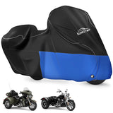 108'' Inch 420D Motorcycle Cover Waterproof Outdoor Storage for Touring Models and Conventional Model King Road